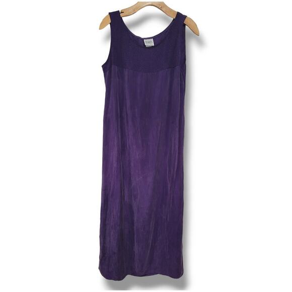 R&M Richards by Karen Kwong Women’s Purple Vintage Sleeveless Maxi Dress Sz 8 - Picture 1 of 7